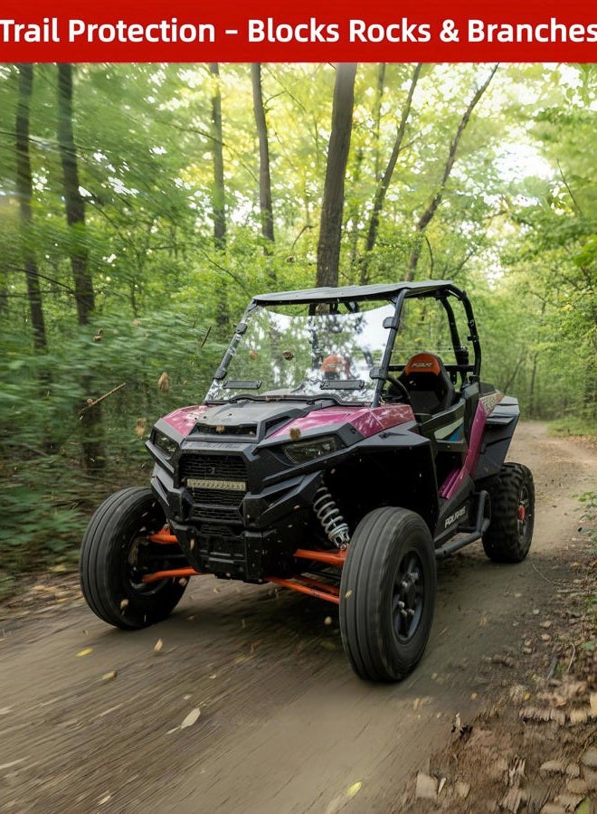 A & Utv Pro Front Full Windshield Compatible With Polaris 2014-2018 Rzr 1000 / Xp 1000/ 4 1000, Turbo , 2015-2019 900 S Eps Windshield，Tough Hard Accessories, Polycarbonate - Image 4