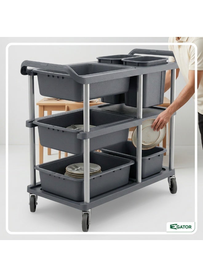 Gator Heavy-Duty Multi-Function Plastic Restaurant Service Trolley | Commercial Food & Beverage Cart | China - Image 5