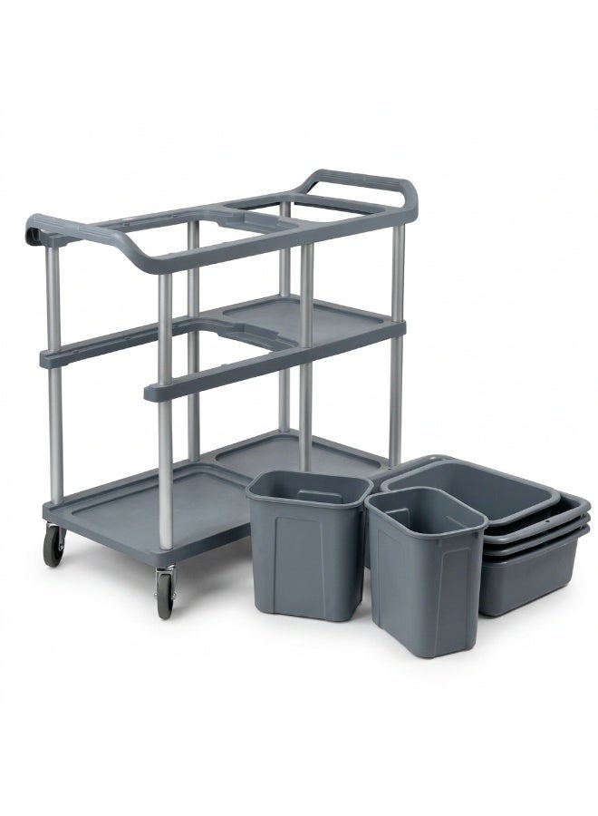 Gator Heavy-Duty Multi-Function Plastic Restaurant Service Trolley | Commercial Food & Beverage Cart | China - Image 1