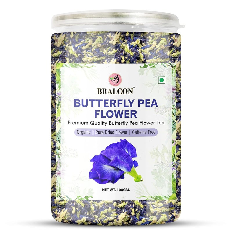 BRALCON Butterfly Pea Flower Tea- 50g |Dried Butterfly Pea Flower Herbal Tea | Detox Tea |Flower Based - Herbal Tea - Caffeine Free - No Preservatives - Image 4
