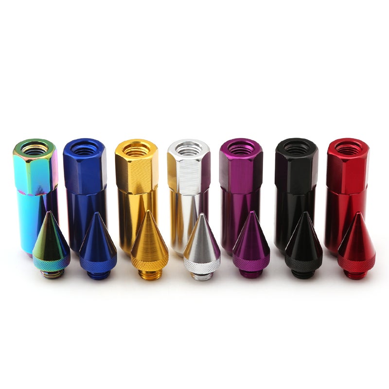 20PCs 90mm Red Car Wheel Lug Nut Set With Spike Car Styling For Wheels Rims M12X1.5 - Image 3