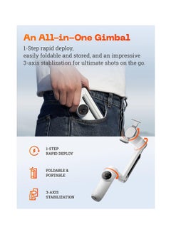 Insta360 Insta360 Flow Al-Powered Smartphone Gimbal Stabilizer White  - Image 4