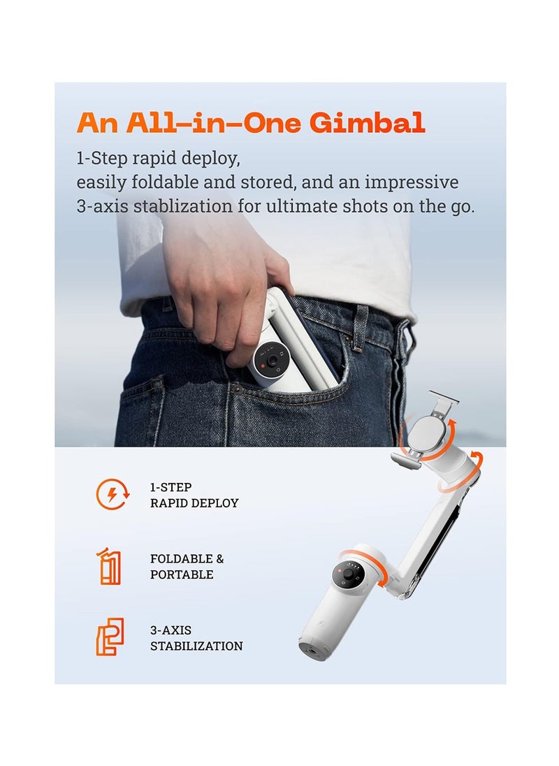 Insta360 Insta360 Flow Al-Powered Smartphone Gimbal Stabilizer White  - Image 4