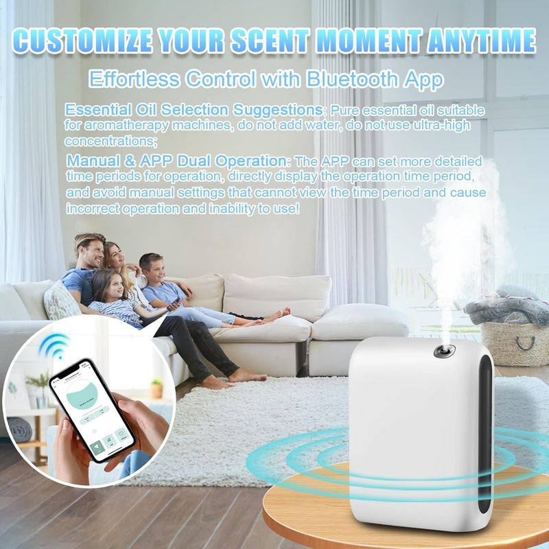 KASTWAVE Scent Air Machine for Home, 1500 Sq.Ft Hotel Collection Diffuser with Cold Air Tech, Whole House Fragrance & Low Noise, Bluetooth Scent Air Diffuser for Home, Hotel, Office, Spa, Yoga Room - Image 3