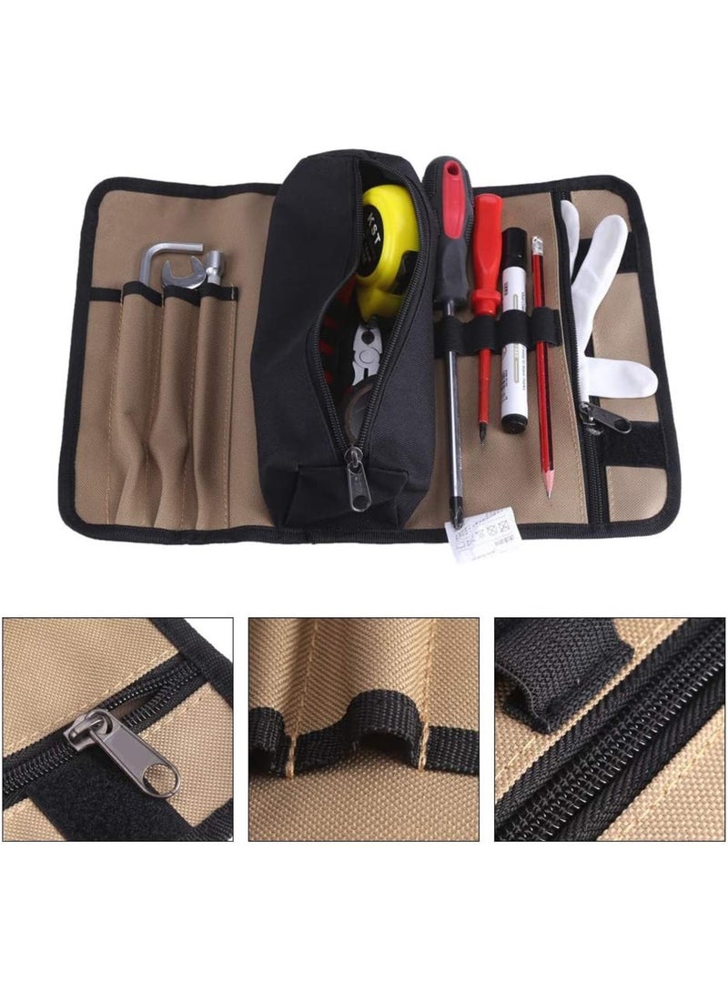 GGOOT Tool Roll, Electrician Tool Bag Tool Organisers Durable Waterproof Canvas Electrician Screwdriver Tool Roll Up Hardware Tools Storage Bag (36 * 25cm)  - Image 3