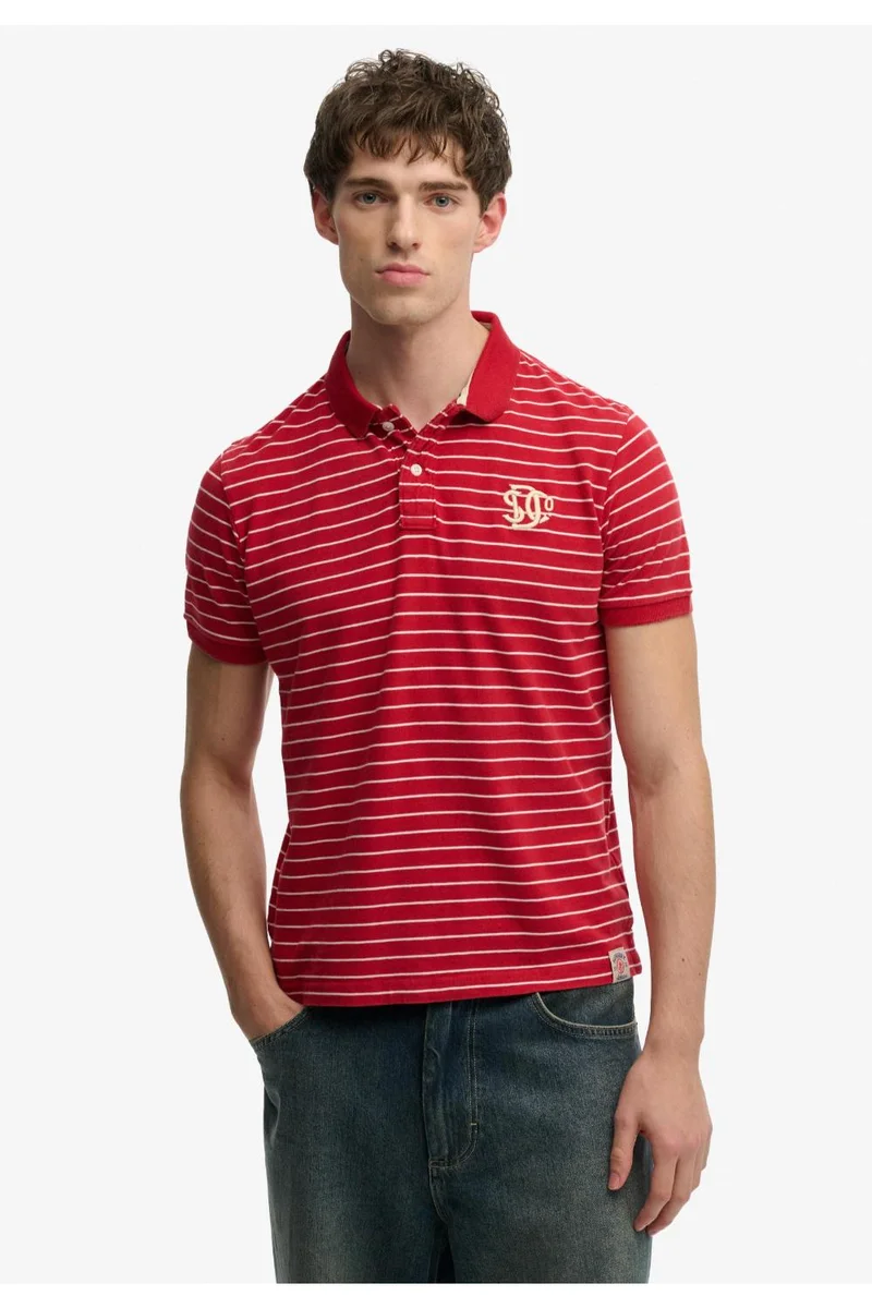 Superdry Vintage Stripe Jersey Polo Shirt
