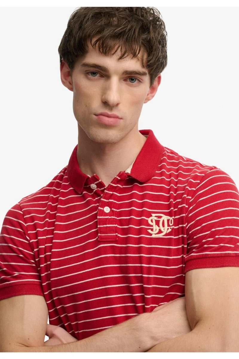 Superdry Vintage Stripe Jersey Polo Shirt