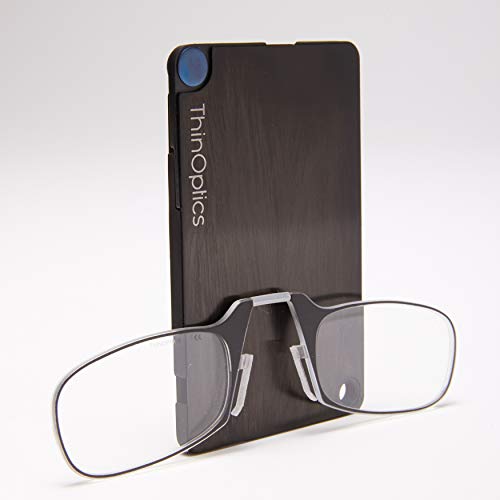 ThinOptics Reading Glasses + FlashCard Case | Black Frame, 1.00 Strength Readers - Image 3