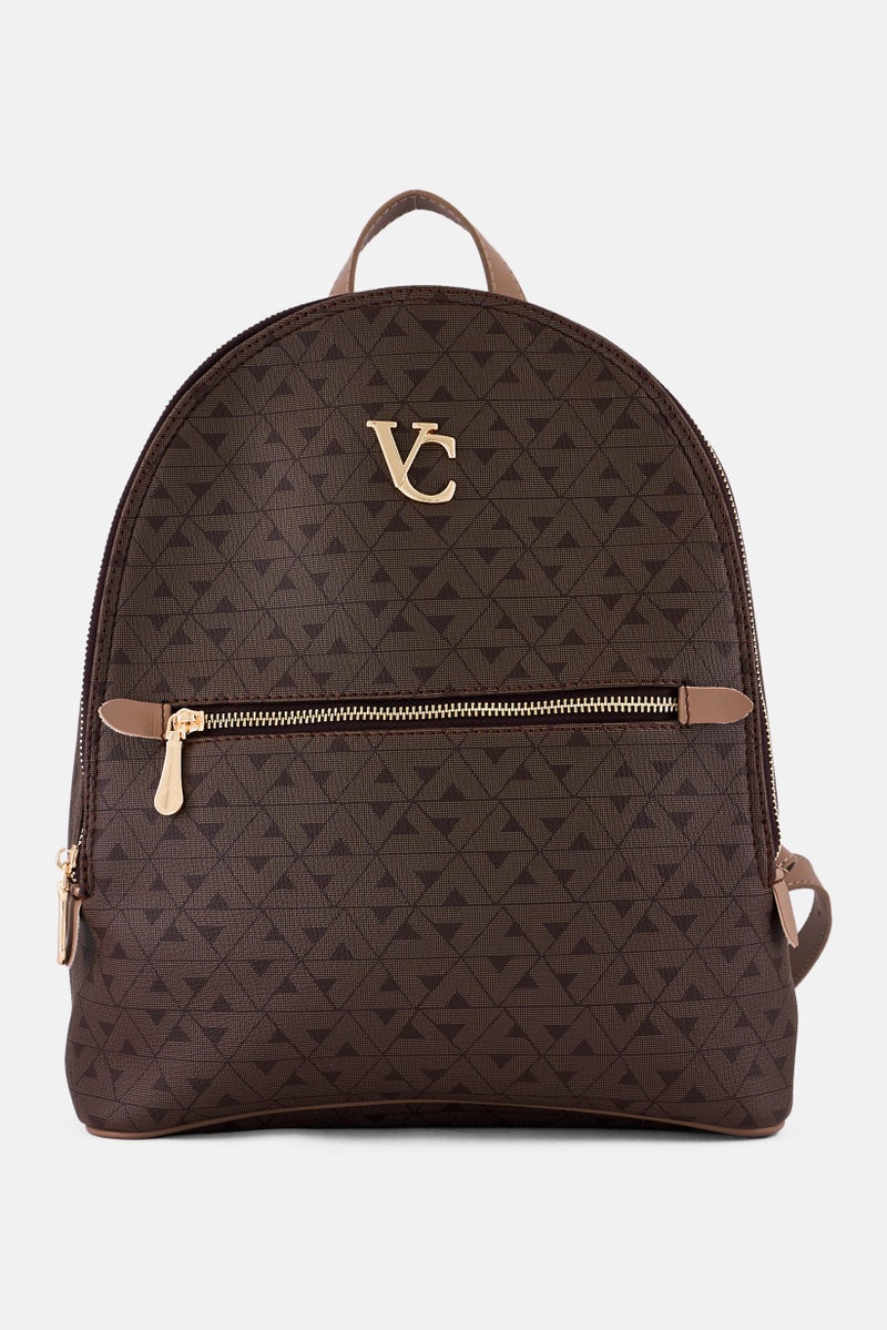 VINCE CAMUTO Women Brand Logo Backpack Bag, Brown  - Image 1