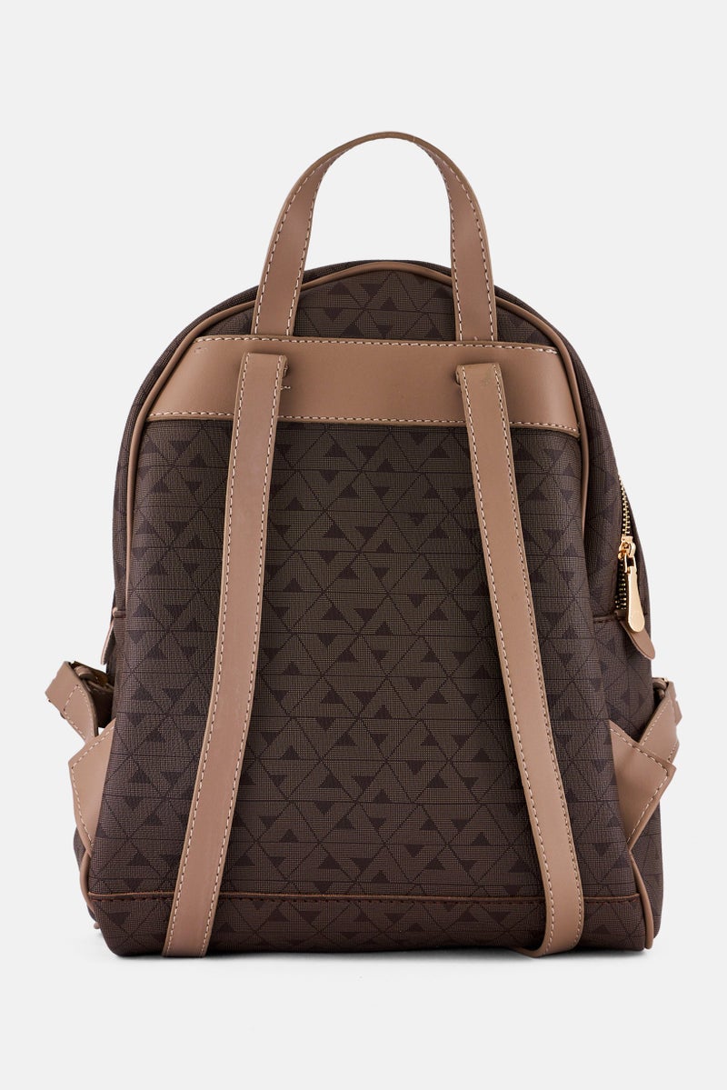 VINCE CAMUTO Women Brand Logo Backpack Bag, Brown  - Image 2