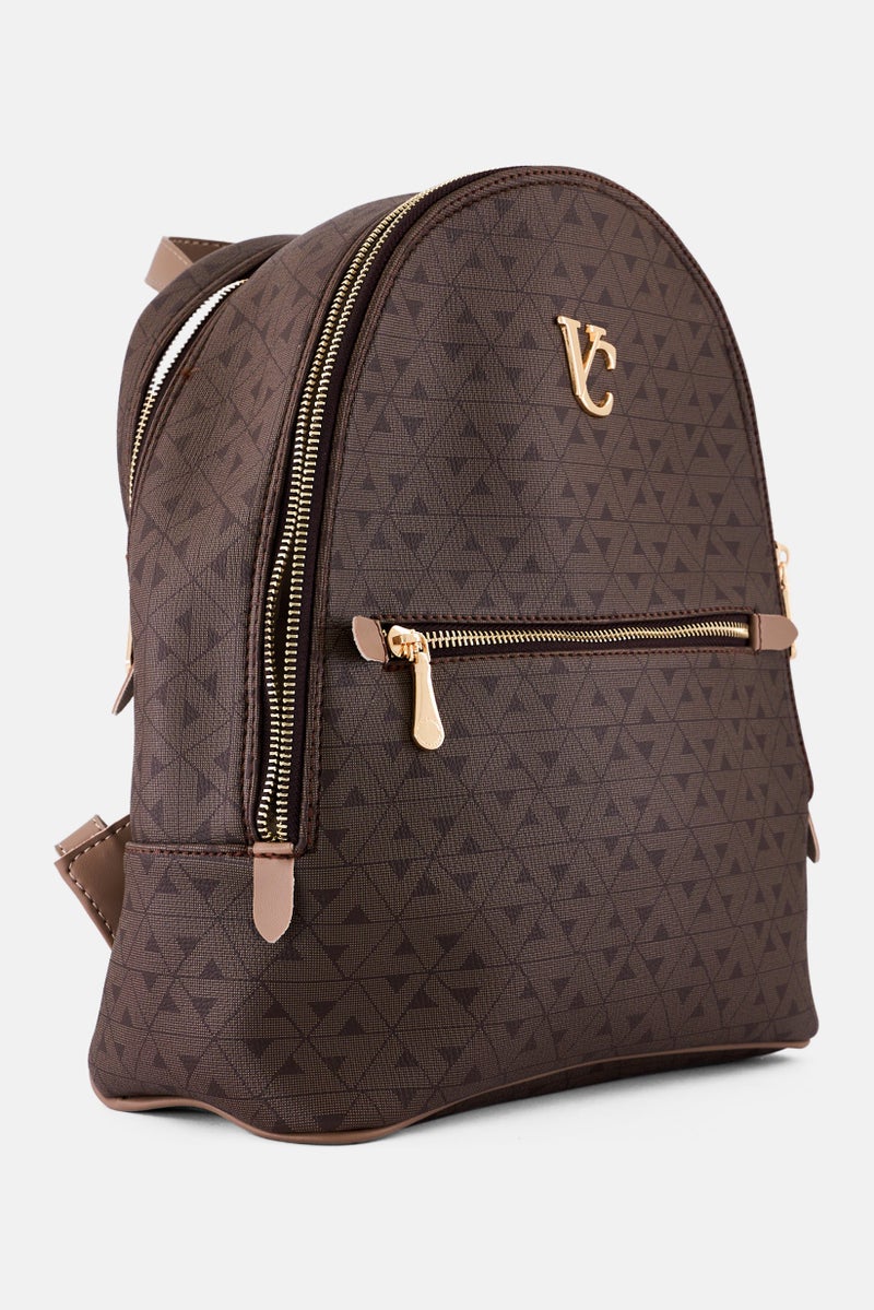 VINCE CAMUTO Women Brand Logo Backpack Bag, Brown  - Image 3