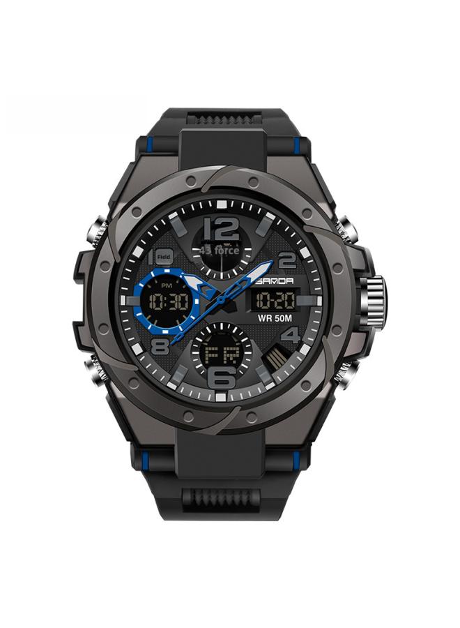 Sanda Trendy Multifunctional Special Forces Watch Men's Double Display Waterproof Luminous Outdoor Sports Electronic Couple Watch