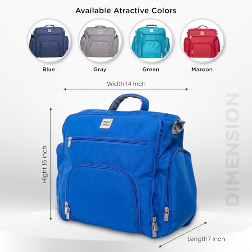 Mee Mee Nursing Diapers Bag |Adjustable Strap,Water &Stain Resistant BackPack |Spacious Bag With Multi Pockets for Keeping Milk Bottle Attached Diaper Changing Mat |All Baby Essentials In1 Bag(Maroon) - Image 3