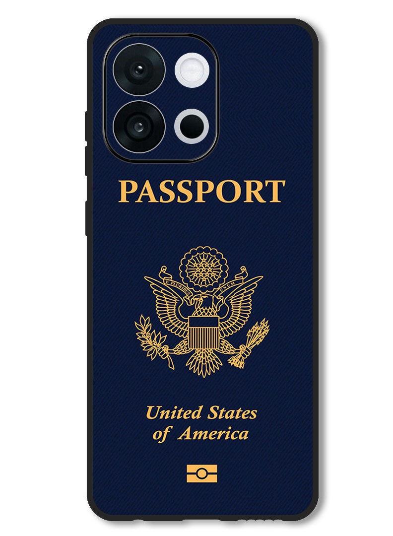 Theodor Case Compatible with OnePlus 13T 6.32 Inch Protection Shockproof Bumper Cover Usa Passport - Image 1