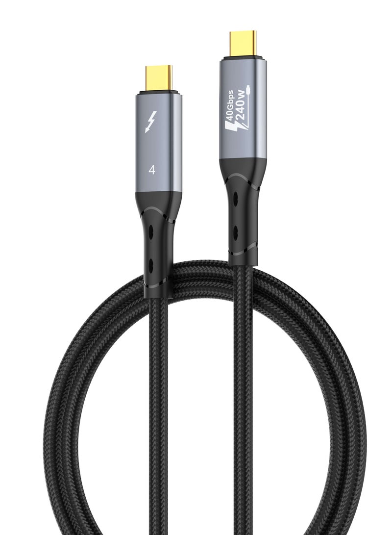كابل بيانات شحن سريع 240 واط، كابل USB C من النوع C بسرعة نقل بيانات 10 جيجابت في الثانية بدقة 4K عند 60 هرتز، مخرج فيديو USB C 3.2 لأجهزة iPhone 16 15 Pro Series Laptop iPad MacBook Pro Air Matebook iPad - Image 5
