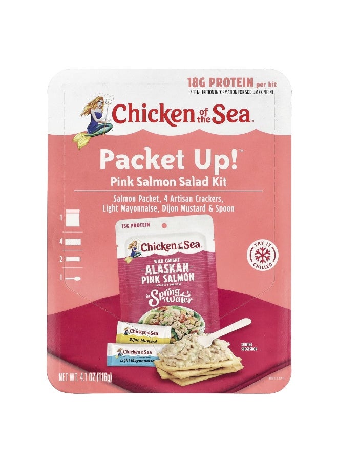 Chicken Of The Sea Chicken of the Sea, Packet Up!™, Pink Salmon Salad Kit, 1 Kit, 4.1 oz (116 g)  - Image 1