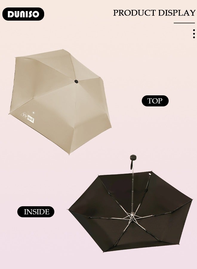 DUNISO Travel Umbrella UV Resistant, Folding Umbrella Sun Protection Lightweight Compact Portable Waterproof Windproof Rain Umbrella for Men Women - Image 3