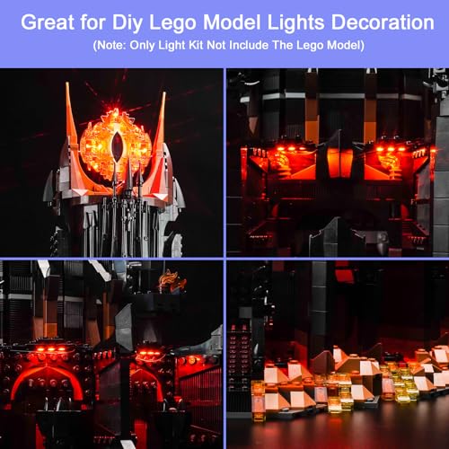 Hilighting Led Light Kit for Lego Barad dur Building Set Compatible with Lego 10333 Model Not Included - Image 5