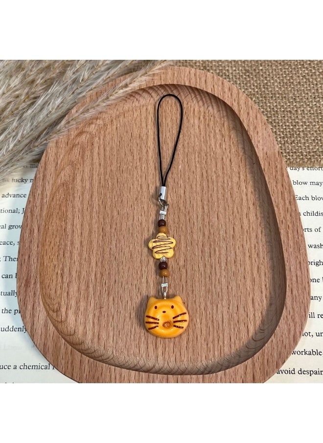 NIBEMINENT Phone Charm/ Chain Strap for Women Girls, Animal World Bread Food Toy Cell Phone Case Lanyard Wrist Strap 