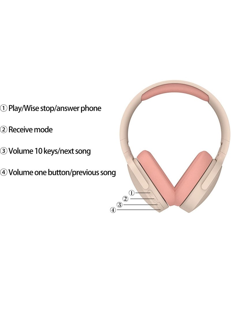 P2961 Head-worn Bluetooth Headset Wireless Heavy Bass Headset Full-ear Ultra-long Battery Life Bluetooth Headset with Intelligent Noise Cancellation, Foldable Wireless Headset HiFi, Ergonomic Blueto - Image 2