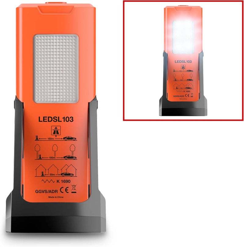 أوسرام OSRAM LEDguardian® TRUCK FLARE Signal TA19، ضوء تحذير LED قائم للشاحنات والحافلات والمركبات التي يزيد وزنها عن 3.5 طن، LEDSL103، ضوء واحد تصميم موحد شامل - Image 1
