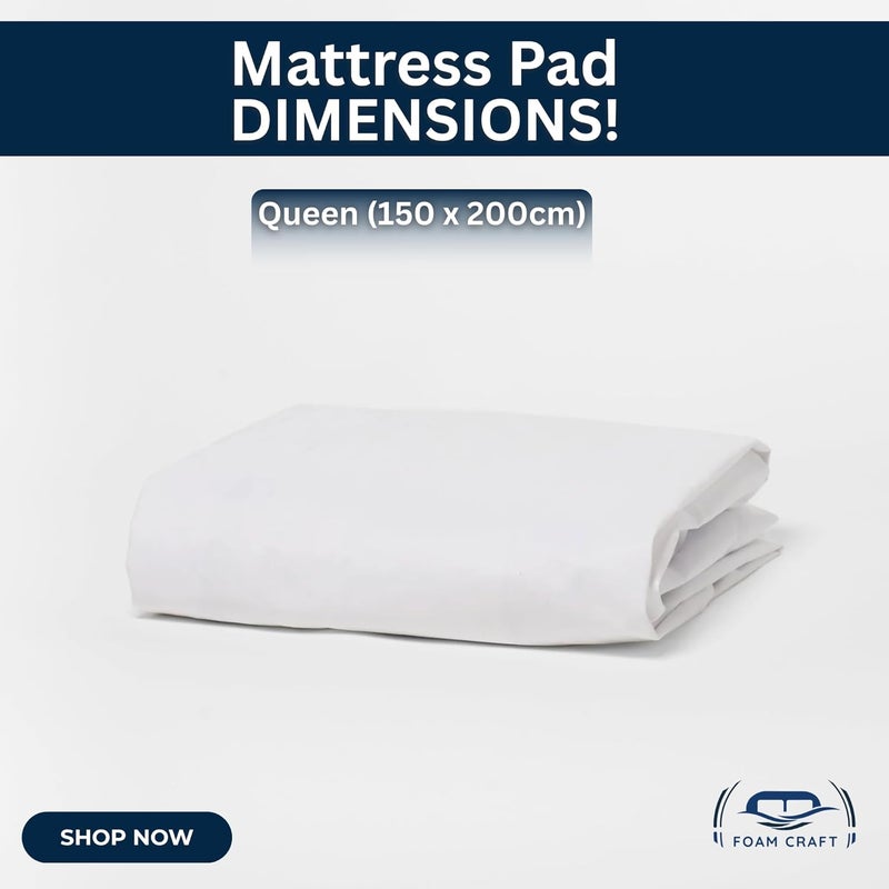 FOAM CRAFT® Waterproof Mattress Encasement - 300 TC Cotton Zippered Cover, Queen Size - Image 2