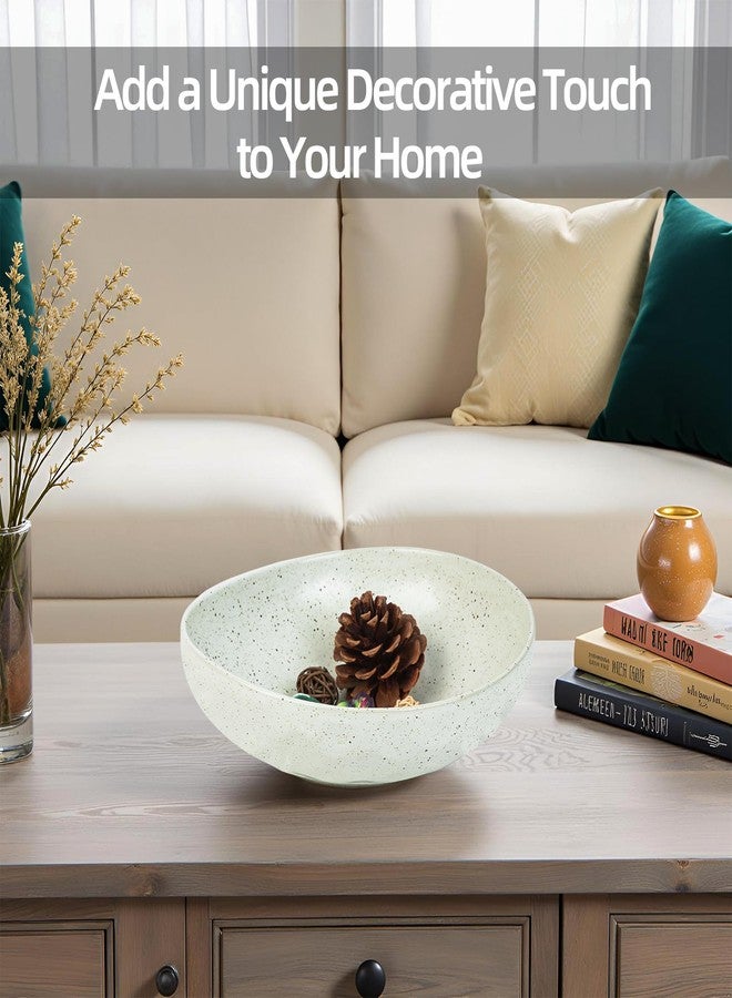 salomayes Decorative Ceramic Bowl, White, Medium Special-Shaped, Retro Design, Vintage Style, 10x3.15 Inches, Hand Wash Only - Image 3