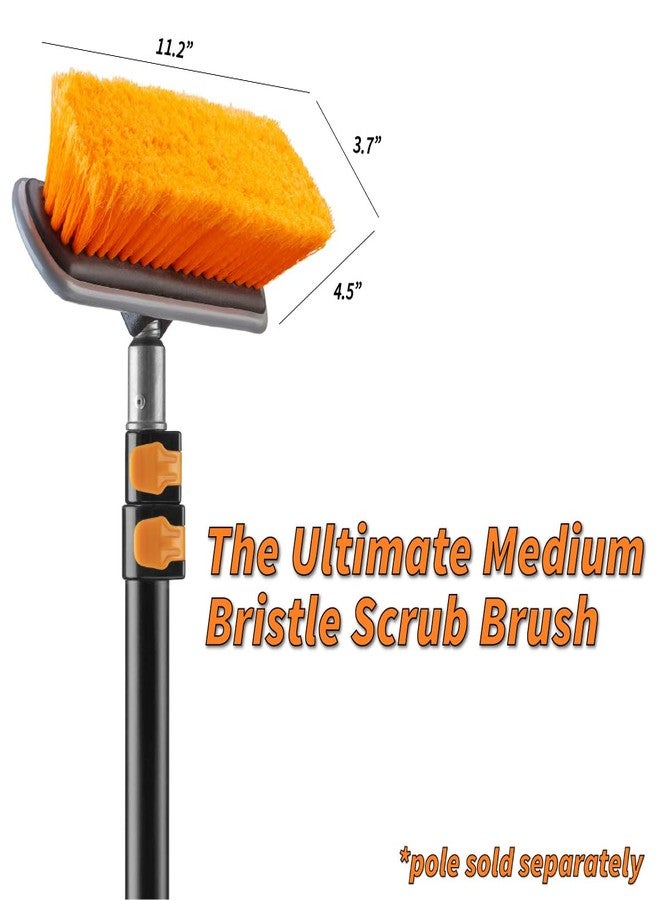 EXTEND-A-REACH Medium Bristle Deck Scrub Brush - Composite Deck Brush Head & Vinyl Siding Brush // Boat Scrub Brush, Roof Brush for Extension Pole // Exterior, Patio & Deck Cleaning Brush (Pole Sold Separately) - Image 5