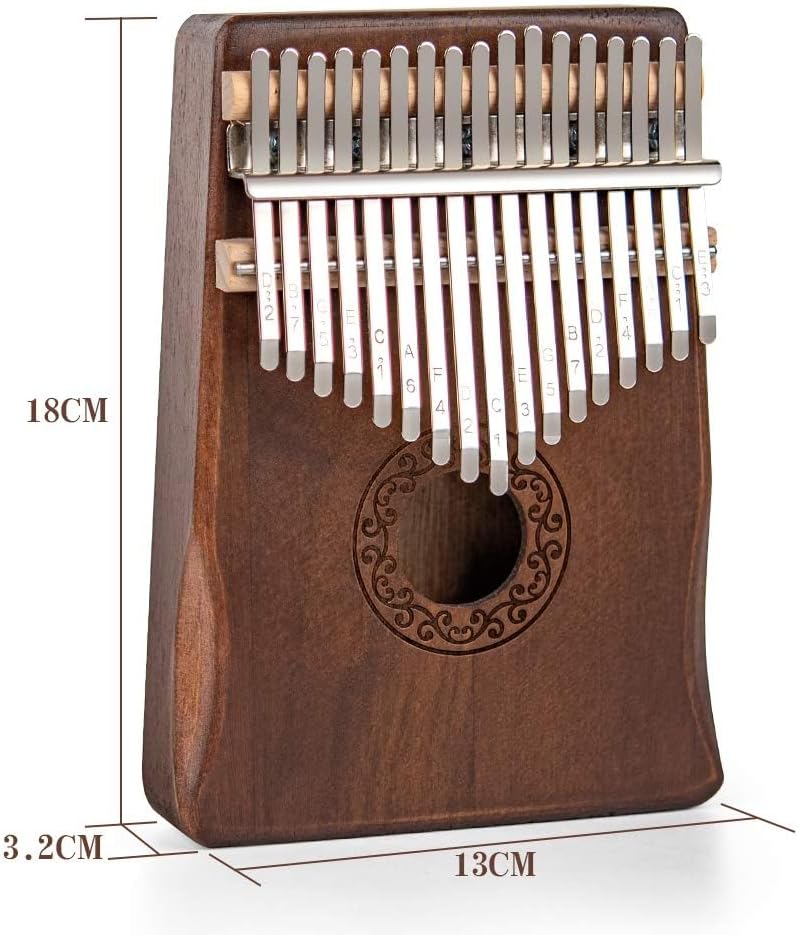 Ucuber Kalimba Thumb Piano 17 Keys, Solid Wood Thumb Piano for Beginners Adults, Portable Finger Piano with Instruction - Ideal Musical Gift for Relaxation - Image 5