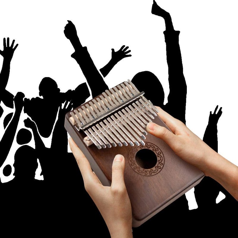 Ucuber Kalimba Thumb Piano 17 Keys, Solid Wood Thumb Piano for Beginners Adults, Portable Finger Piano with Instruction - Ideal Musical Gift for Relaxation - Image 3