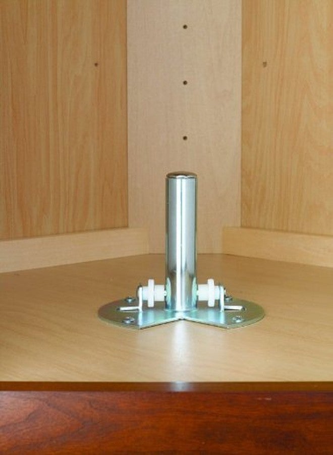 Rev-A-Shelf Bottom Mount Lazy Susan Hardware Components One Shelf Hardware Set - Image 1