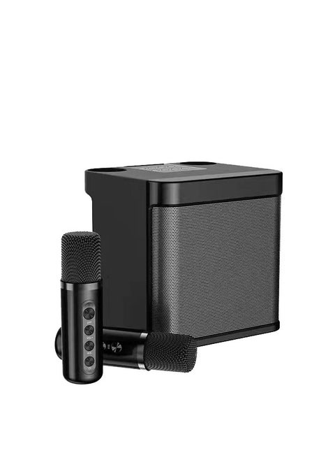 Portable Bluetooth Speaker, Karaoke Machine for Adults/Kids with 2 Wireless Microphones, Portable Bluetooth Karaoke Speaker PA System, Singing Machine with Echo and Vocal Cut