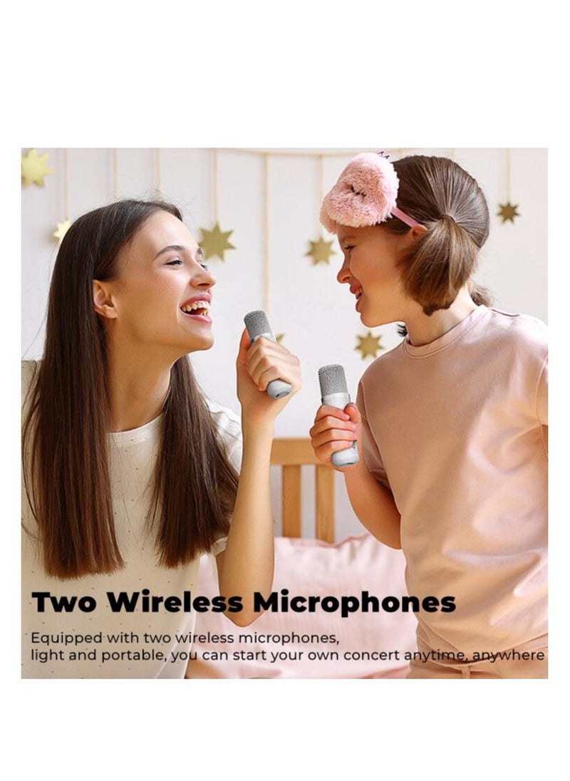 TDOO - Portable Bluetooth Speaker, Karaoke Machine for Adults/Kids with 2 Wireless Microphones, Portable Bluetooth Karaoke Speaker PA System, Singing Machine with Echo and Vocal Cut - Image 1