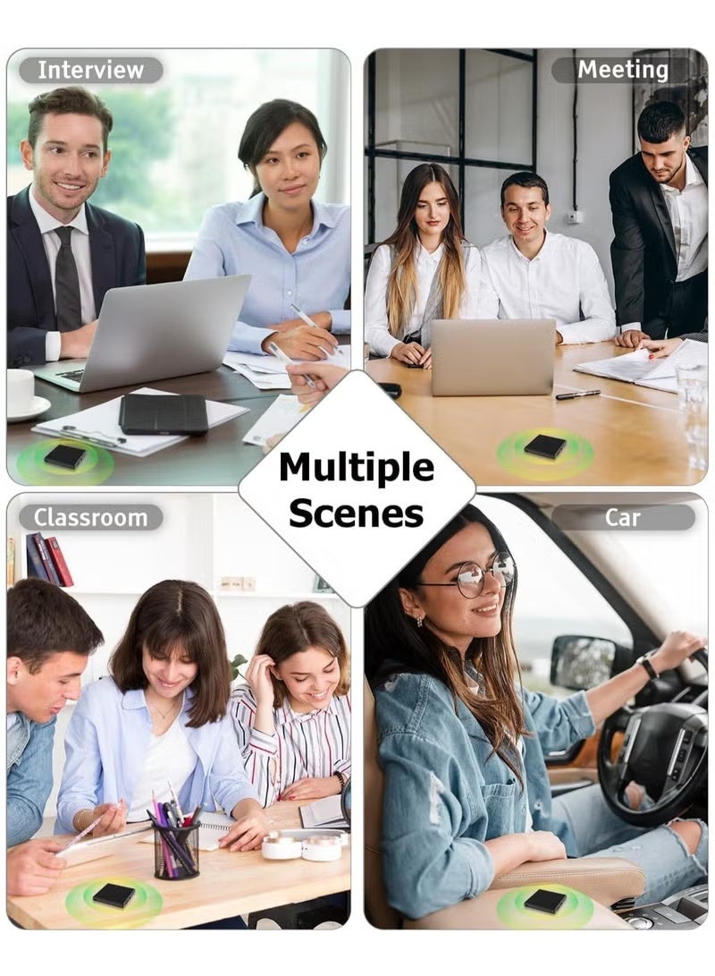 مسجل صوت رقمي للمحاضرات والاجتماعات والمقابلات، تسجيل محيطي بزاوية 360 درجة (32 جيجابايت) - Image 4