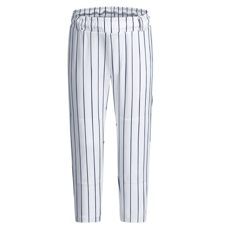 QBK 2T/3T/4T/5T Toddler Baseball Pants Youth Softball Pants Kids Tee Ball Pants for Boy Girl Navy Pinstripeï¼ˆWhite/Navy 2Tï¼‰ - Image 1