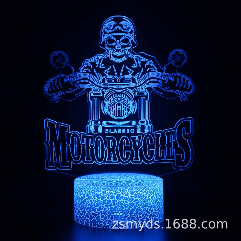 Dedicated To Harley Motorcycle Series Led Night Light Creative Colorful Visual 3D Lamp Gift Lamp - Image 1