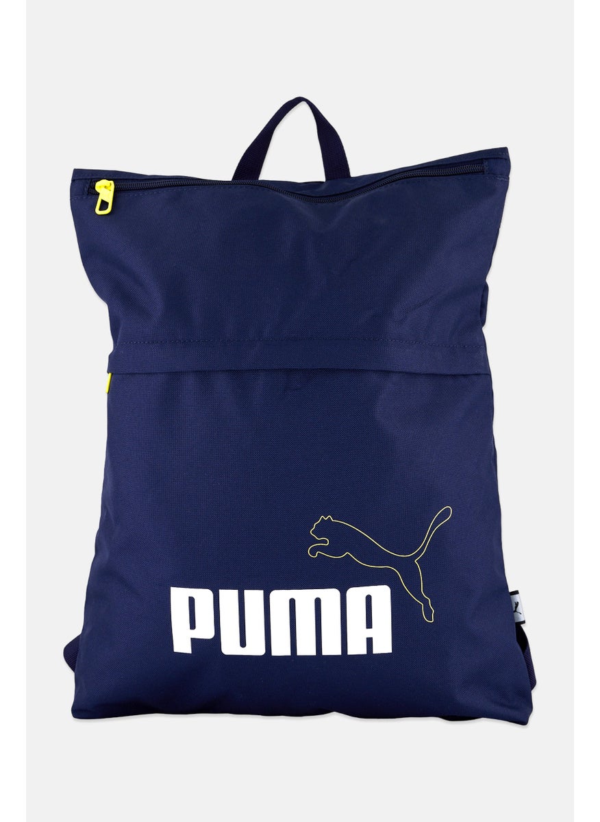 PUMA Men Brand Logo Backpack, Navy  - Image 1