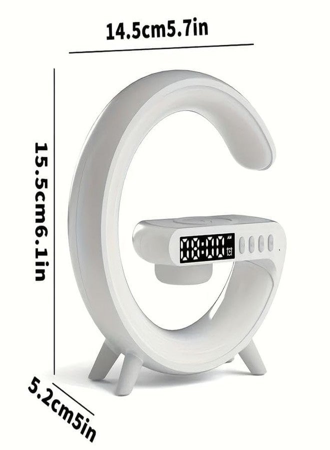 Elevea 𝟏𝟓 𝐘𝐞𝐚𝐫𝐬 𝐆𝐮𝐚𝐫𝐚𝐧𝐭𝐞𝐞, G-Shape RGB Bluetooth Speaker - Smart Alarm Clock with LED Light Display for Bedroom, Living Room, Game Room - Wireless Music & Clock - Image 2