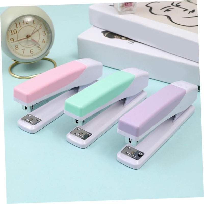 Mint Green Portable Large Capacity Desk Stapler Ergonomic Labor Saving Office Classroom - Image 3