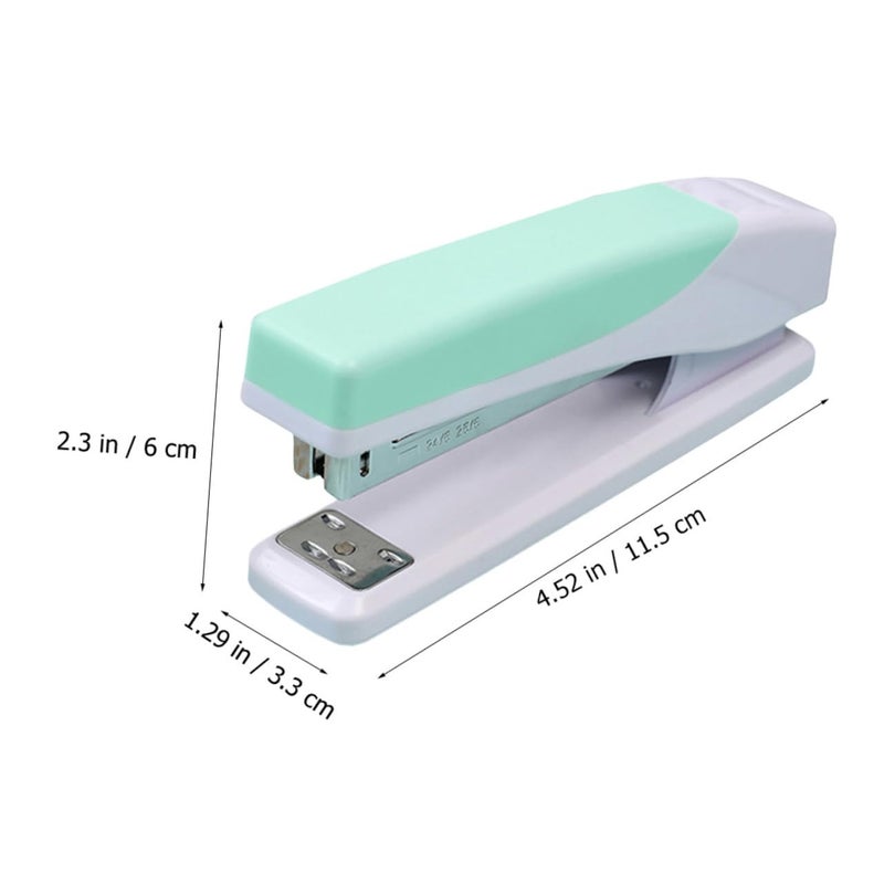 Mint Green Portable Large Capacity Desk Stapler Ergonomic Labor Saving Office Classroom - Image 5