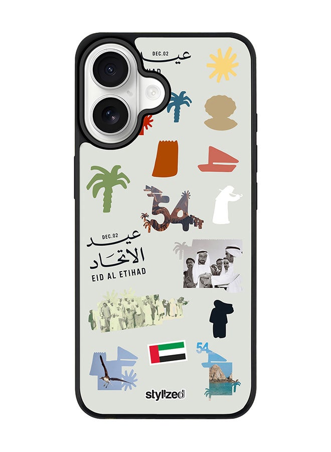 Stylizedd for iPhone 17 Case [Compatible with MagSafe] Magnetic cover Slim fit Camera Protection, Shockproof Thin Phone Case- Eid Al Etihad 54th UAE National Day, Light Grey - Image 1