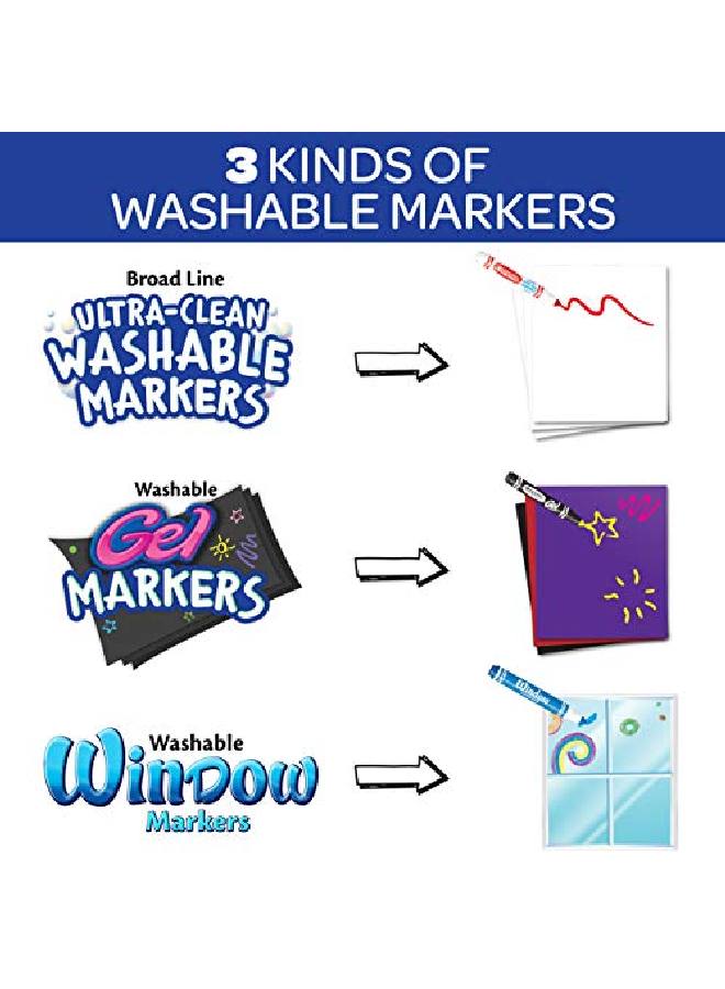 Crayola Washable Marker Set Gift For Kids Gel Markers Window Markers Broad Line Markers 64Count - Image 5
