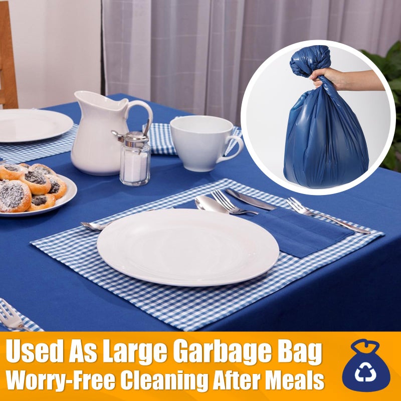 RowinsyDD 54 in X 300 FT Blue Plastic Table Cover Roll with Slide Cutter, Cuts Up to 36 Rectangle 8 Feet Disposable Plastic Table Cloths, Disposable Table Cover Roll for Dinning, Parties, BBQ, Wedding, Outdoor - Image 5