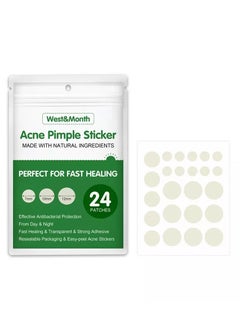 24 Patches Acne Pimple Patch Invisible Hydrocolloid Spot Skin Treatment for Face Fast Healing Transparent strong Adhesive Pimple Stickers