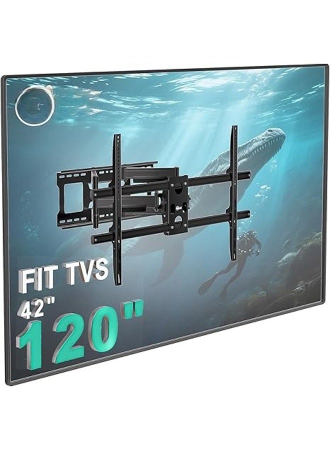 Heavy-Duty Full Motion TV Wall Mount Bracket for 65–120 Inch TVs – Swivel, Tilt, Rotatable, Supports up to 220 lbs, VESA up to 1000x600 - Image 1