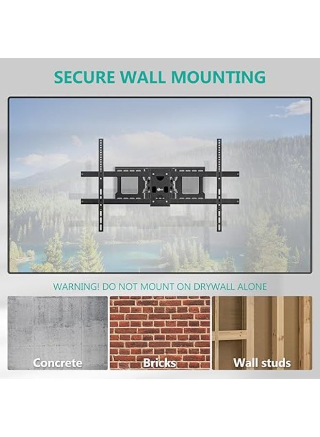 Heavy-Duty Full Motion TV Wall Mount Bracket for 65–120 Inch TVs – Swivel, Tilt, Rotatable, Supports up to 220 lbs, VESA up to 1000x600 - Image 2