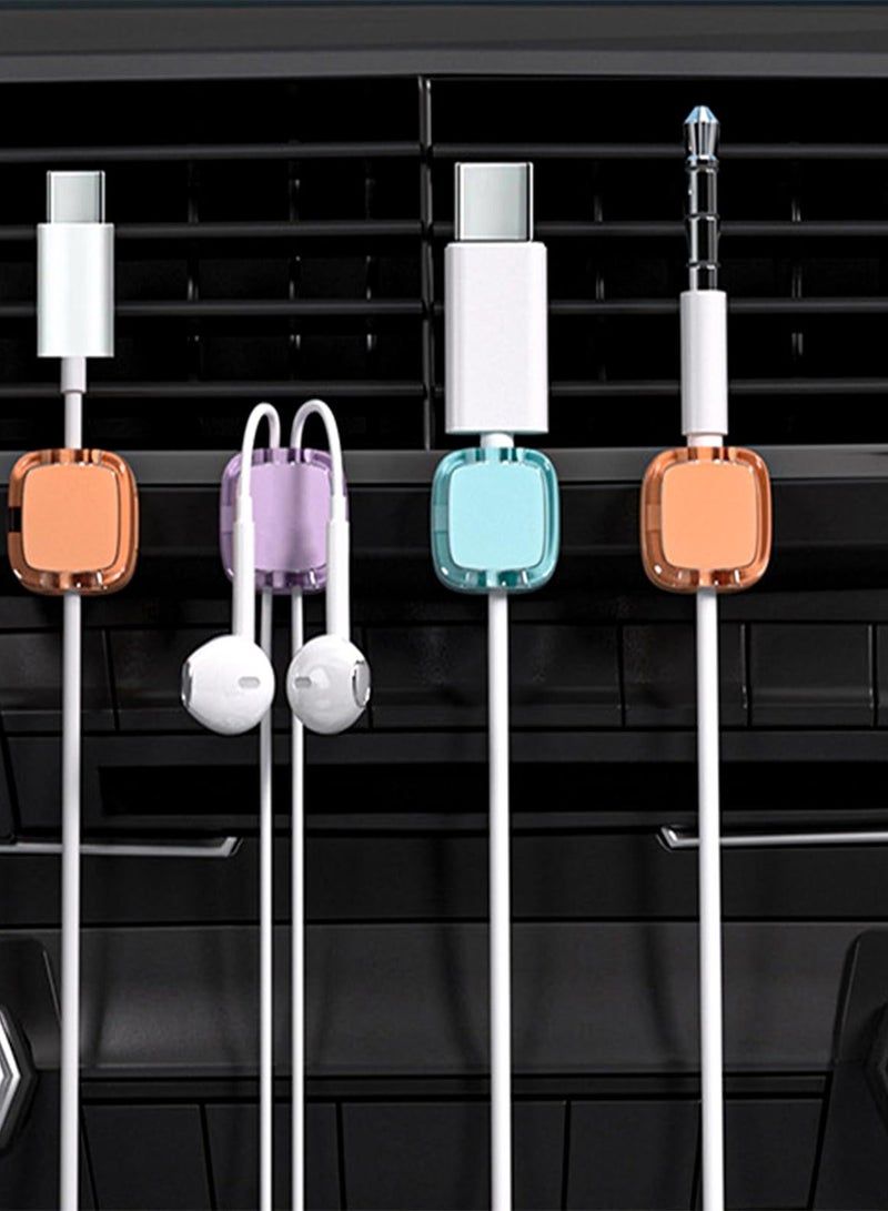 Barakah Cord Organizer Magnetic Desk Cable Organizer Safe and Convenient Adjustable Charging Cable Holder Smooth Magnetic Cable Management for Bedside Table Kitchen Car Office 12 Pack - Image 3