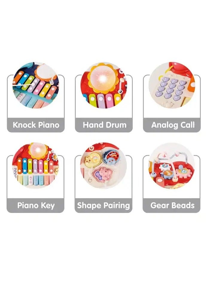 MUMS PLANET Piano With Xylophone 2 In 1 With Effects Music Festival ,Light music multi-function xylophone electronic organ_children's games  - Image 3