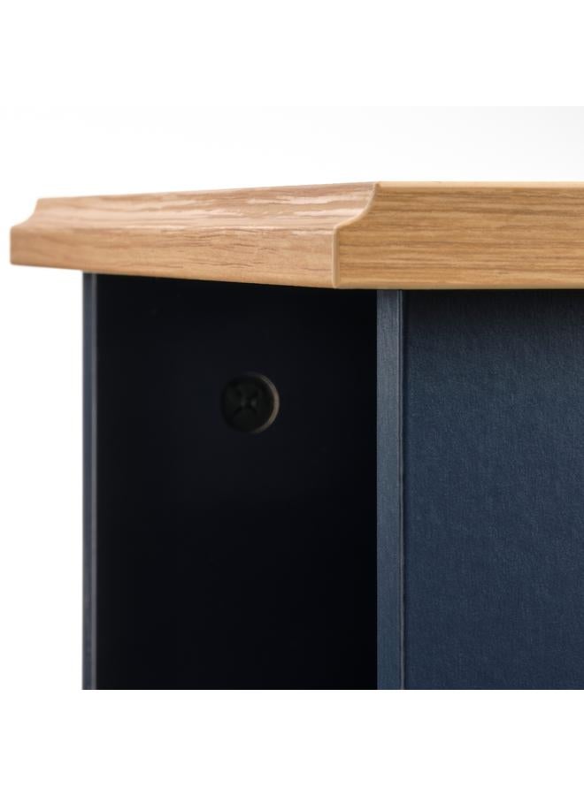 Zaboon Side Table, Black-Blue, 40X32 Cm - Image 5