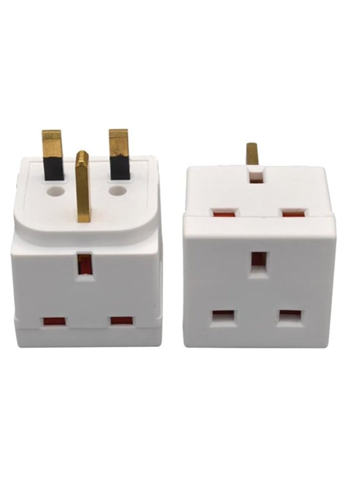 General 2 Way UK 3 Pin Plug Adaptor | Mains Power Multi Socket Extension | Extender Block Splitter | Wall Charger Adaptor Socket with 13A |2 Plug Power Extender  - Image 1